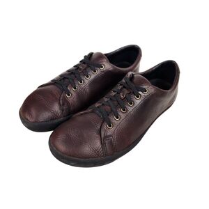 Birchbury Bramfords Brown Leather Minimalist Barefoot Sneakers Mens Size 10